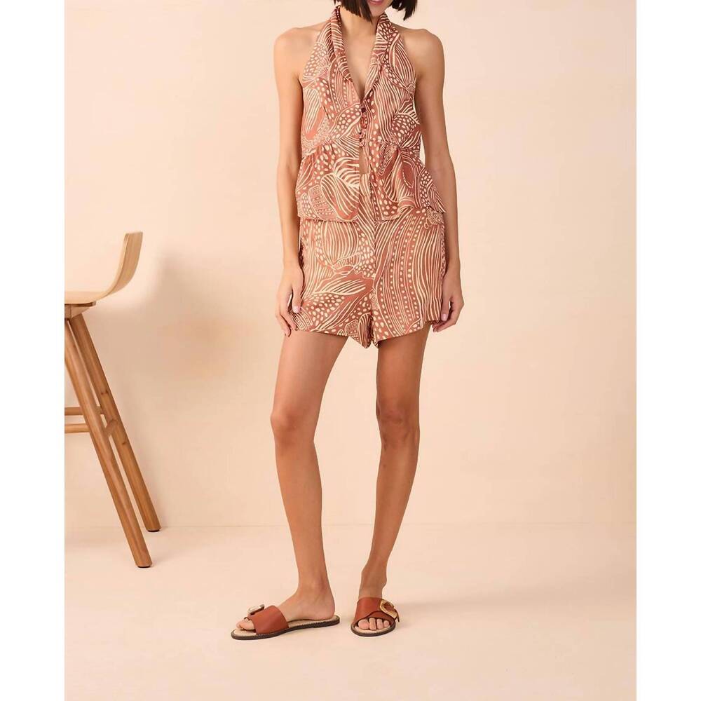 NEW DRESS TO cristina shell printed shorts in pink